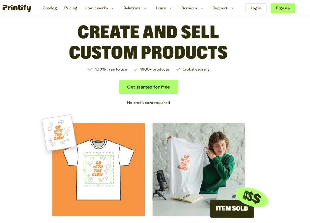 Printify homepage