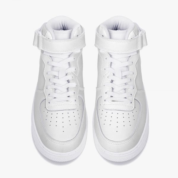 Pair of grey high top men's fashion sneakers