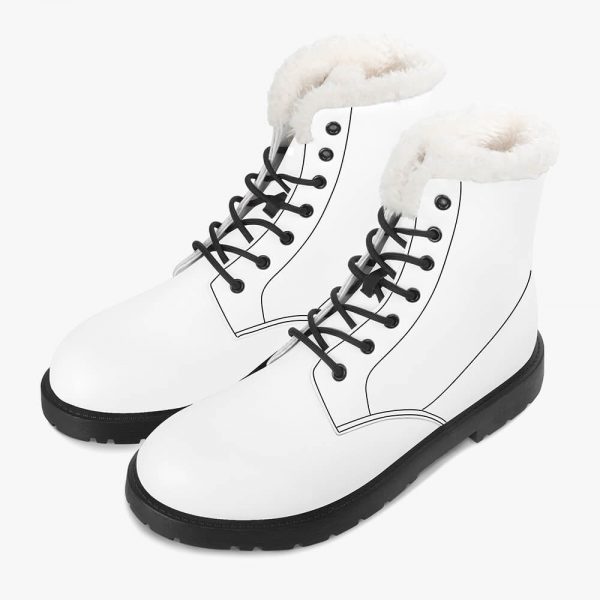 Pair of white women's mid-boots