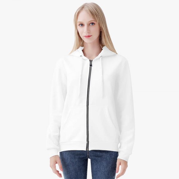 Ladies Zip Hoodie with Two Pockets