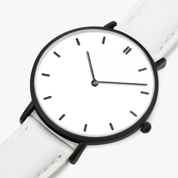 A white quartz watch