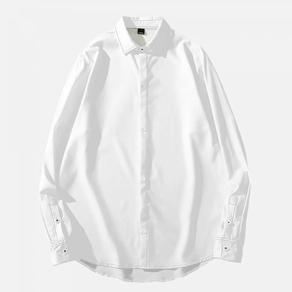 This White long-sleeve shirt can be fully or partially printed with your preferred pattern and branding.