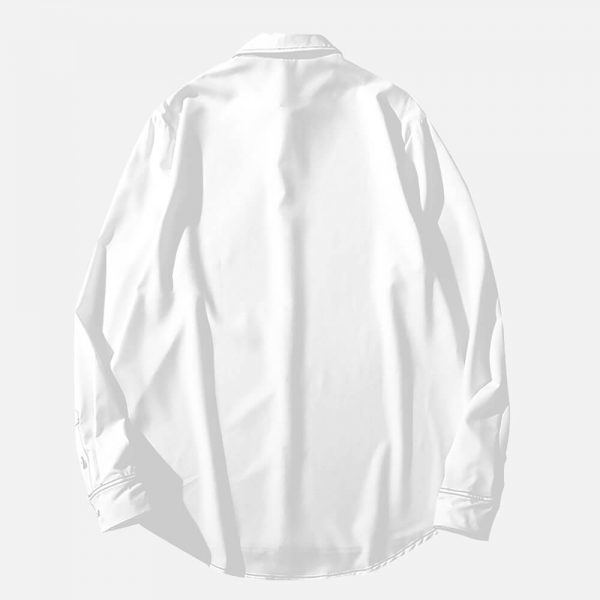 This White long-sleeve shirt can be fully or partially printed with your preferred pattern and branding.