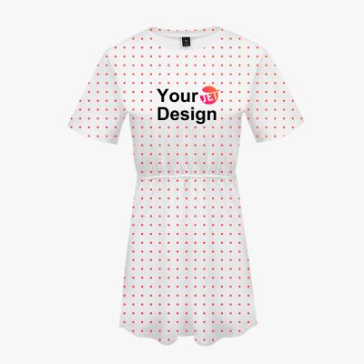 A customizable women's t-shirt dress