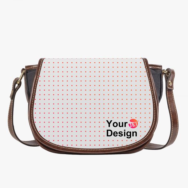 A customizable flap saddle bag