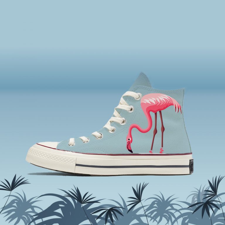 Custom shoes with logo, an influencer merch category JetPrint manufactures in-house