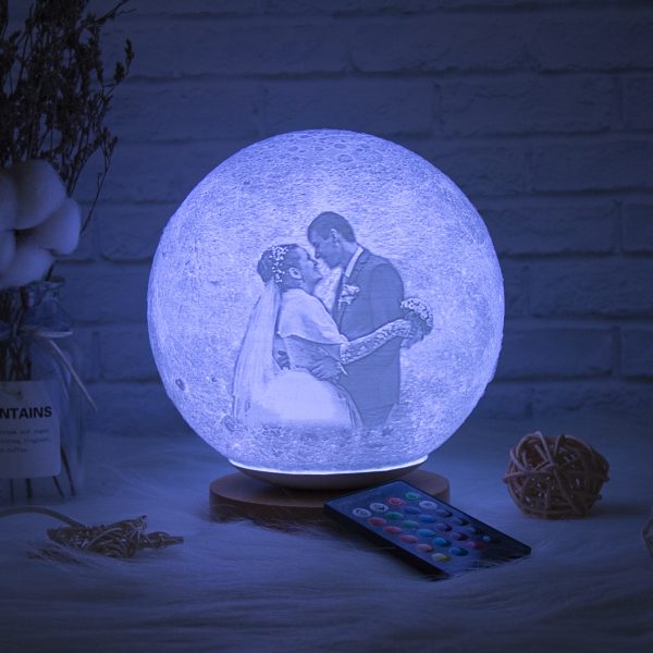 Wedding photo printed on moon lantern