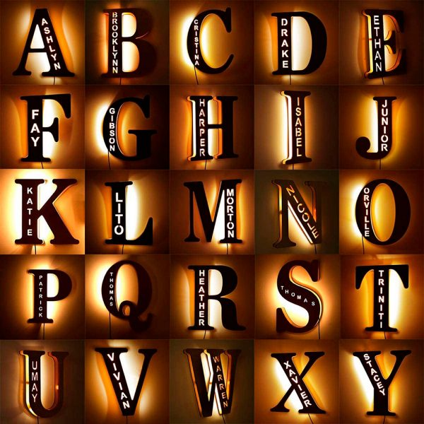 25 English alphabet lights in order