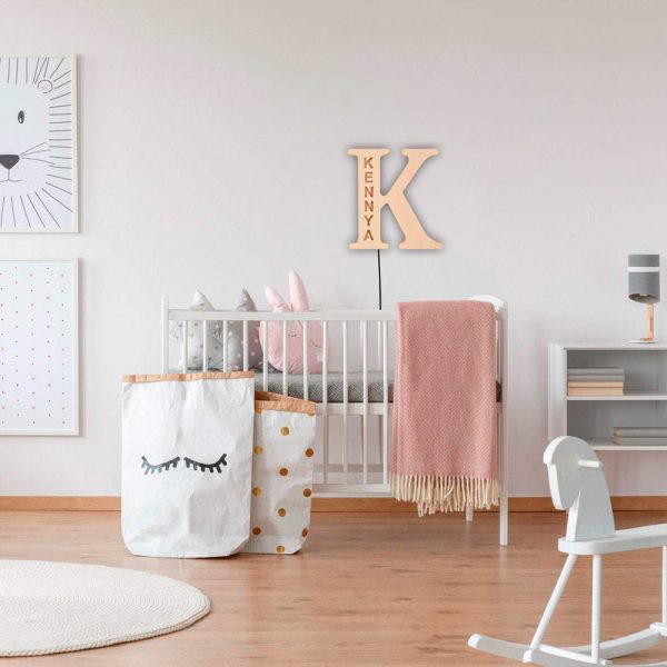 "K" shaped letter lamp