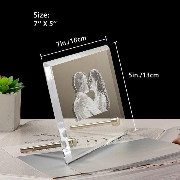 Crystal photo frame size chart