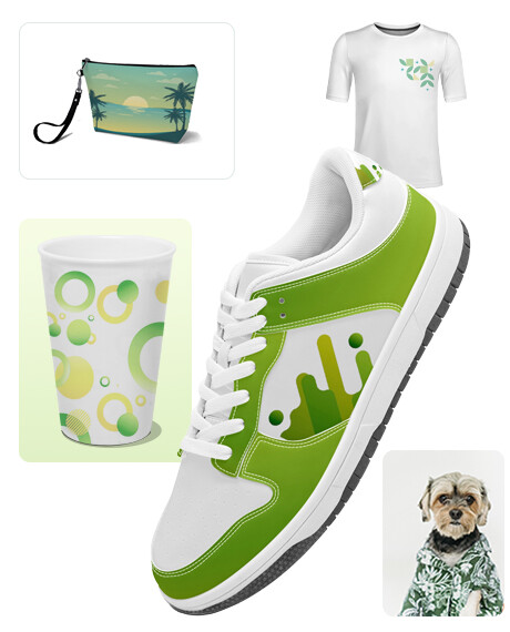 Collection of print on demand shoes, apparel and accessories JetPrint ships from Shopify orders