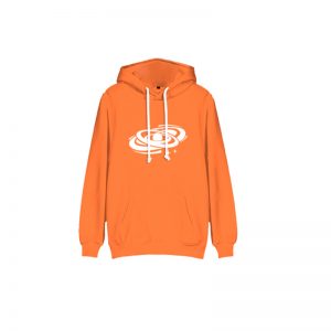 An orange hoodie