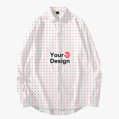 A customizable long sleeve button up shirt