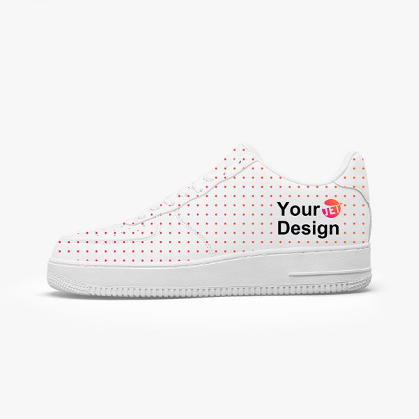 A pair of customizable low-top casual sneakers