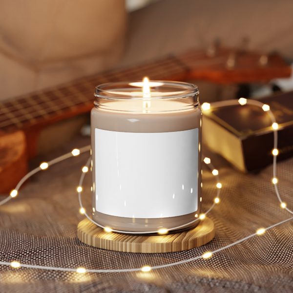 A lit scented candle