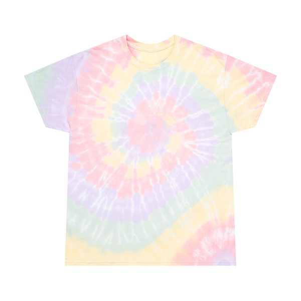 A colorful tie-dye short sleeve