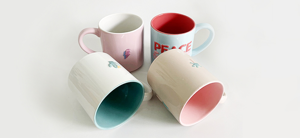 Four different internal colors of the cup