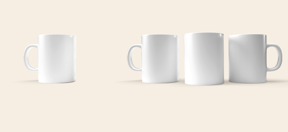 Comparison between mugs with different quantities