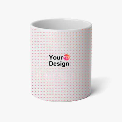 A customizable ceramic coffee mug