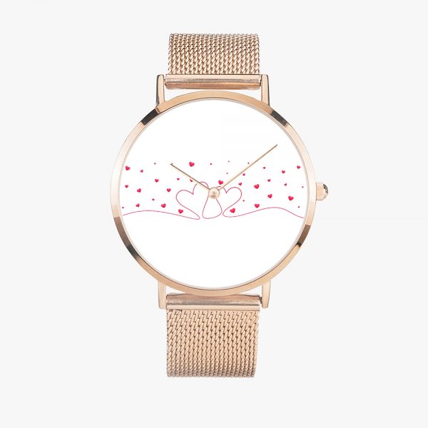 A golden ultra-thin quartz watch