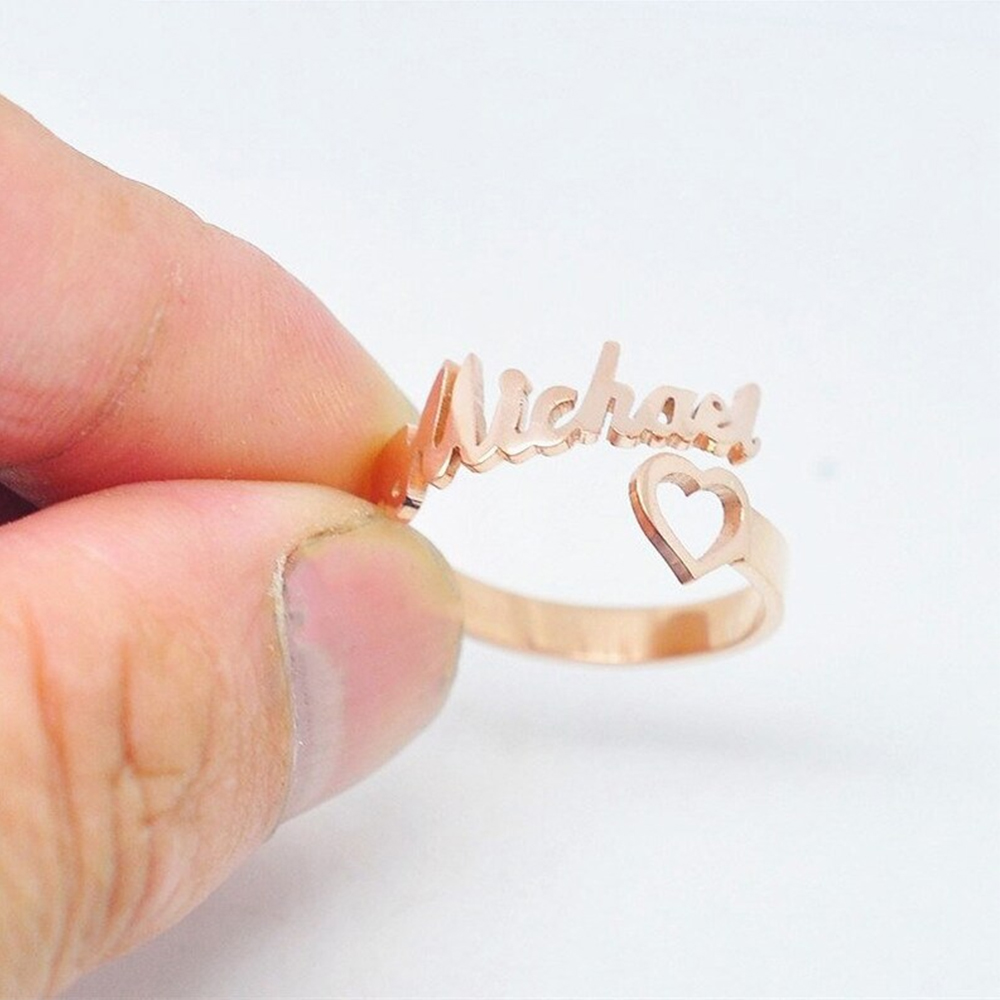 A gold customizable ring