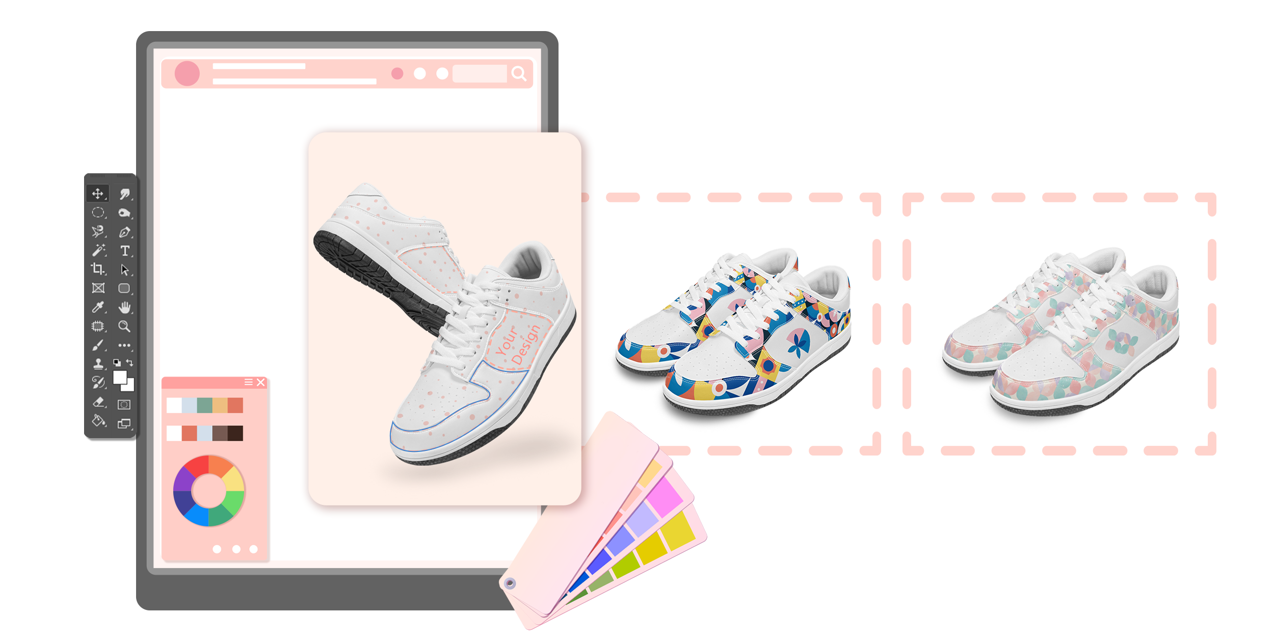 Print shoe designs on demand