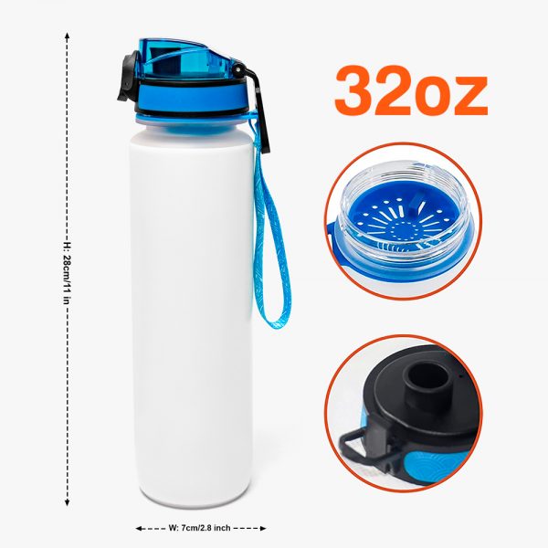 30oz thermos mug with blue cap