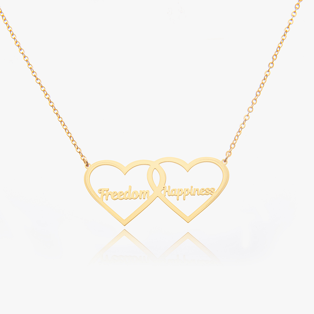 Double Heart Necklace - JetPrint