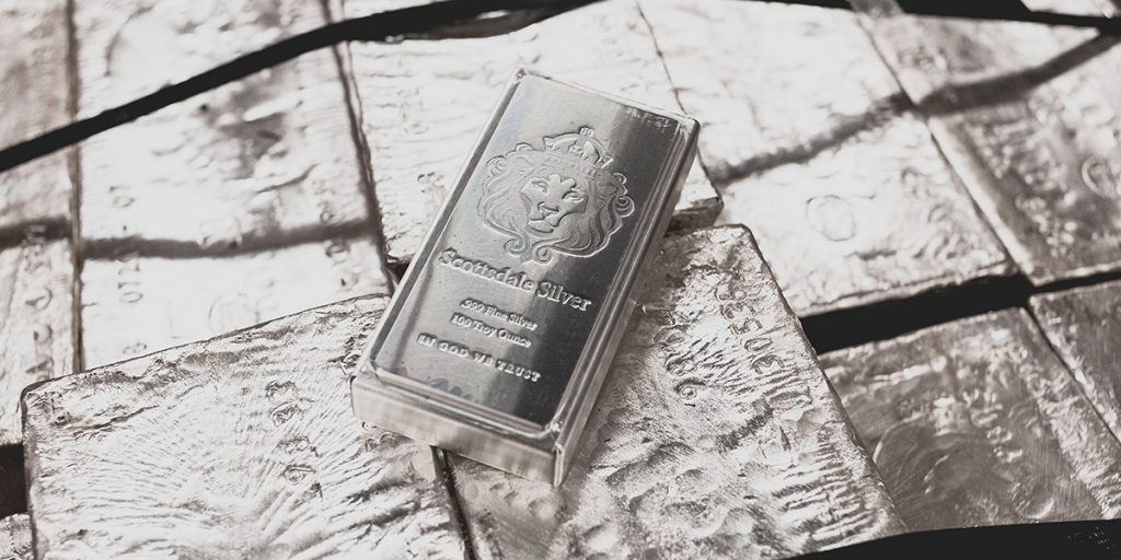 A piece of 99.9% pure silver