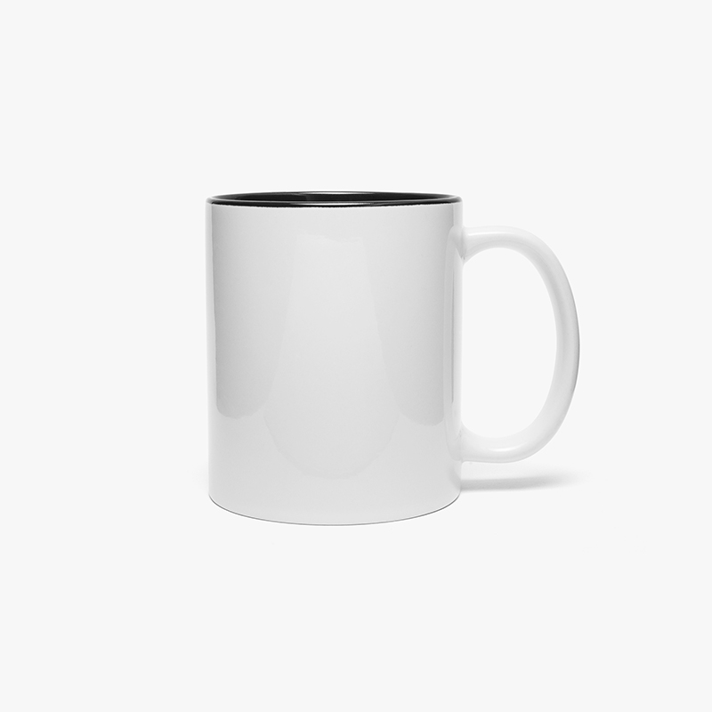 A customizable mug with black inside