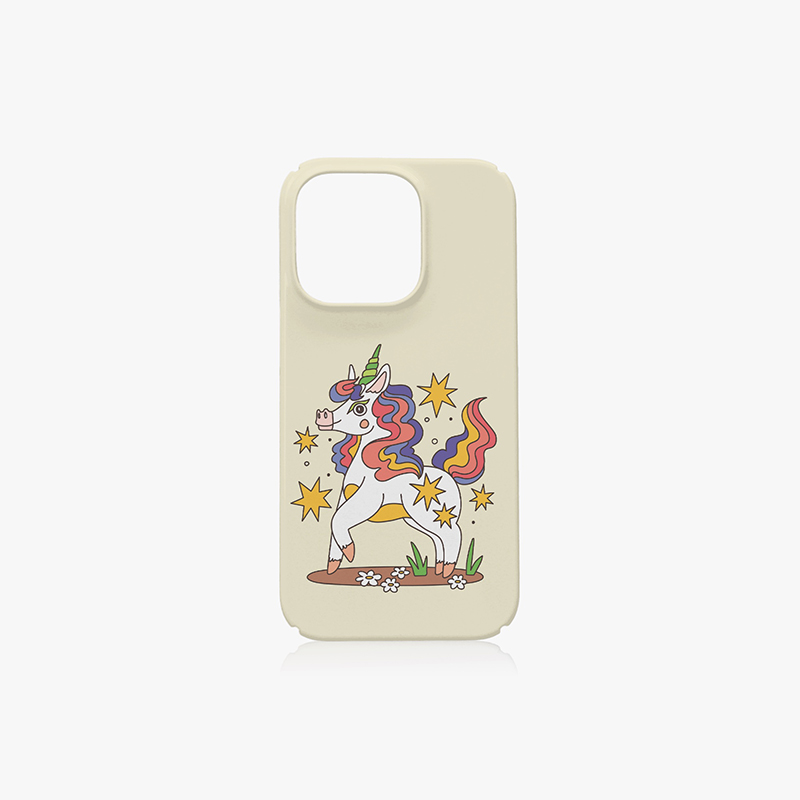 A phone case with a unicorn print