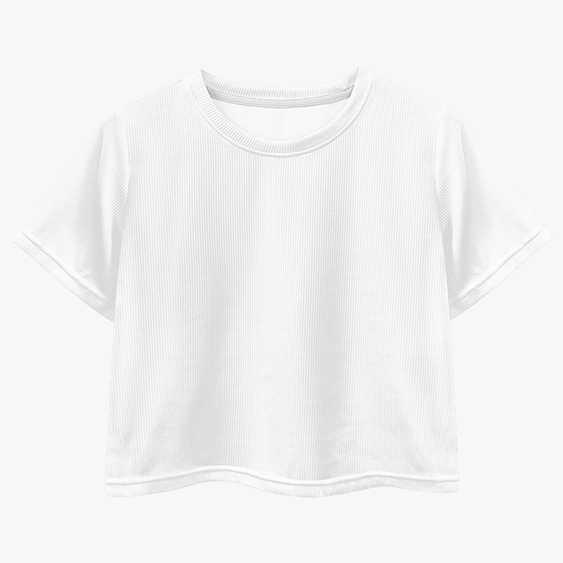 A customizable loose crop top tee