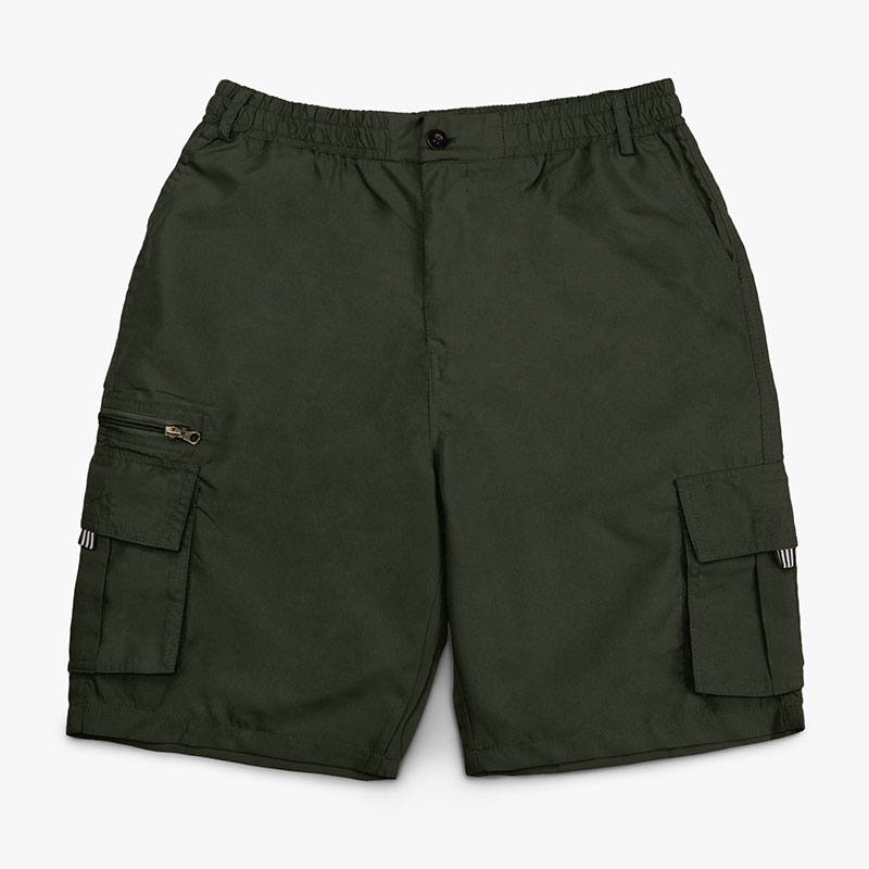 A black cargo shorts