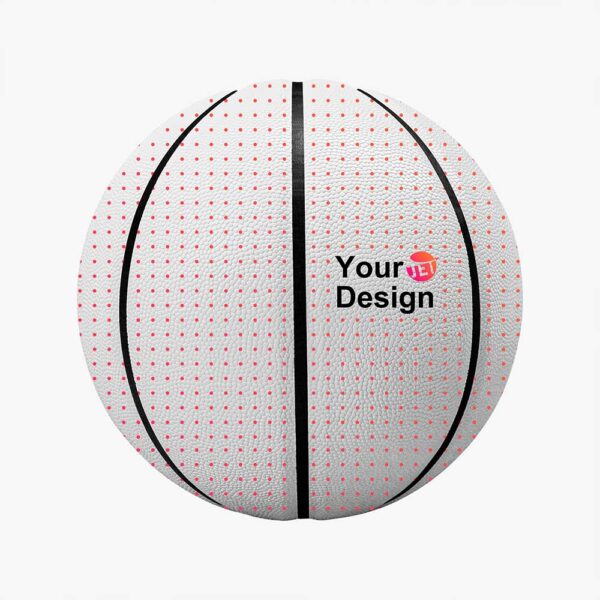 A customizable white basketball