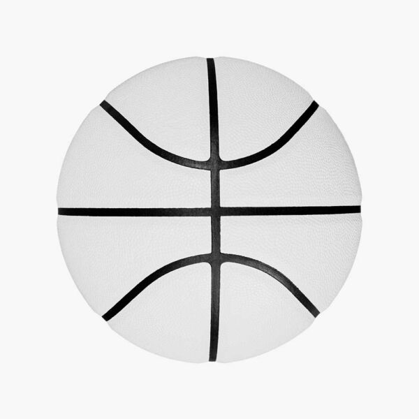 A customizable white basketball