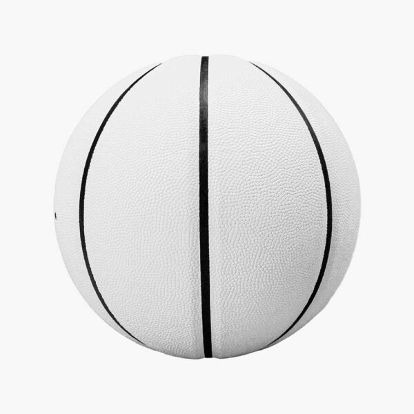 A customizable white basketball