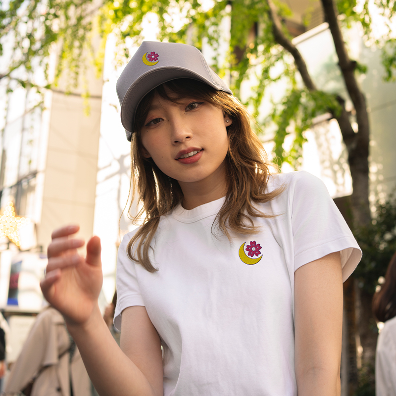 A girl wearing embroidered clothes