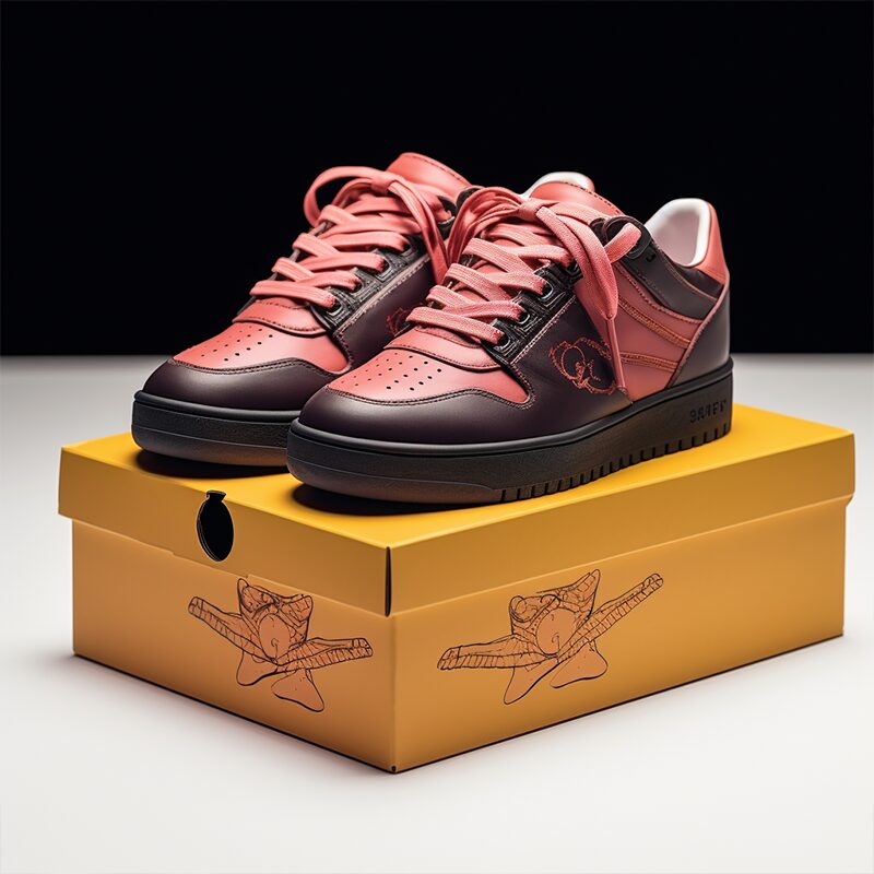 Custom branded shoes as an example of influencer merch beyond a printed T-shirt
