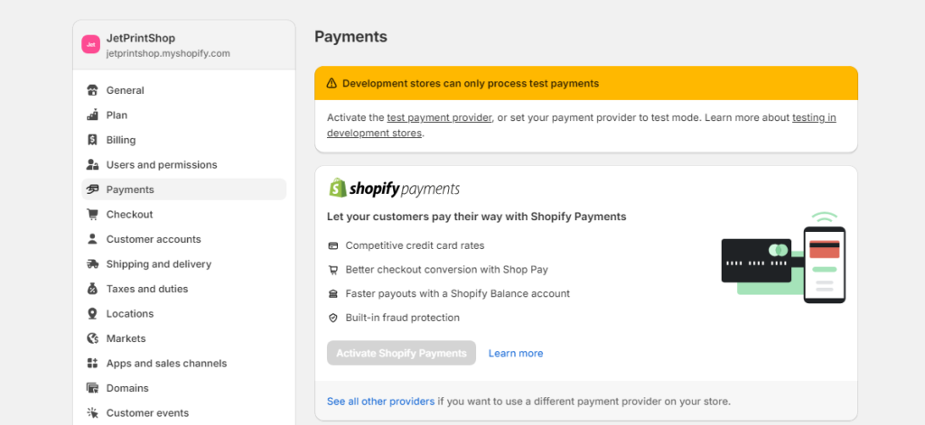 Shopify payments