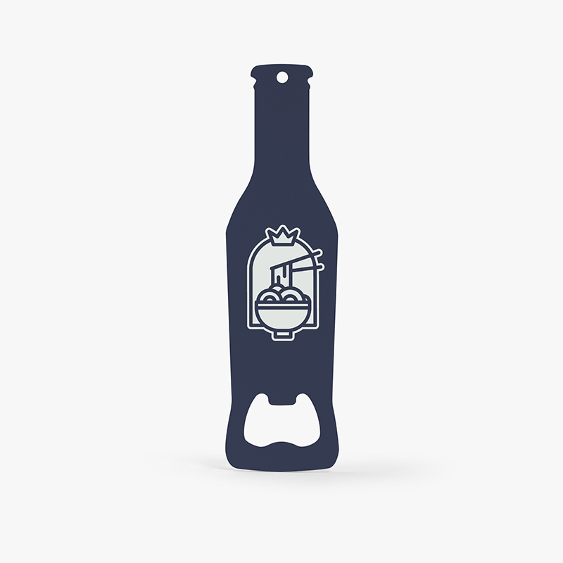 Promotional bottle opener with store logo