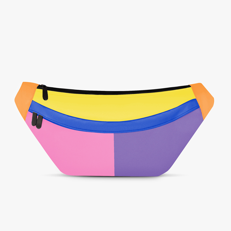 A fanny pack with many color modules