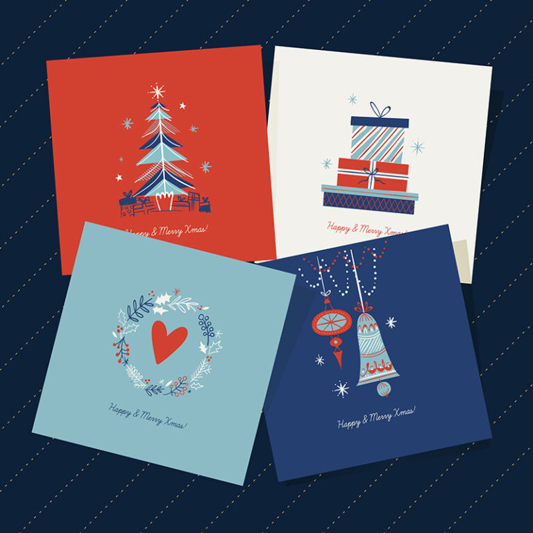 Branded greeting card with custom design