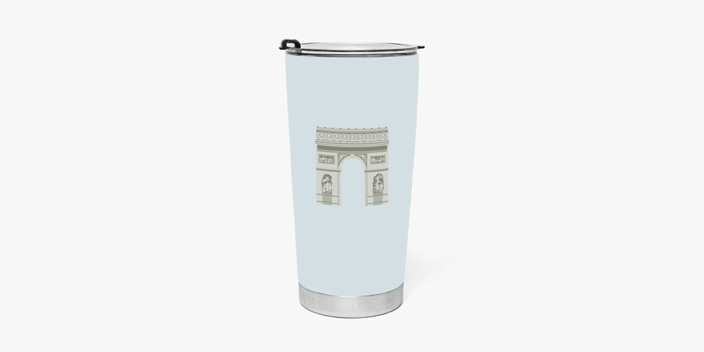 A tumbler with a famous architectural design