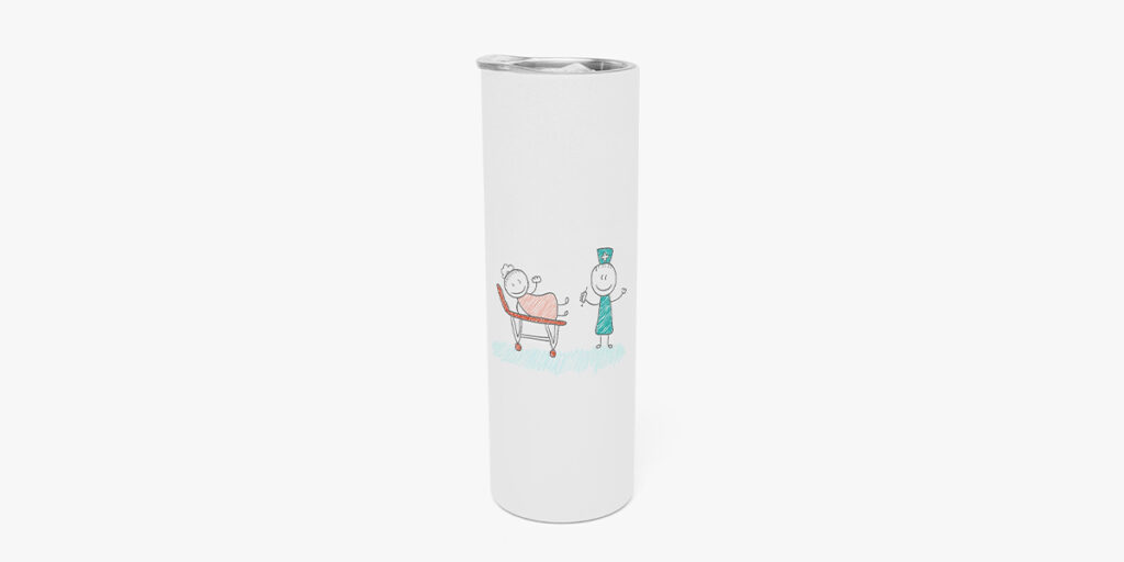A tumbler with a nurse design