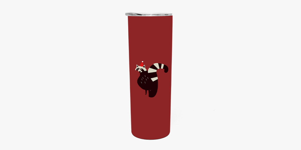 A tumbler with a wild animal design