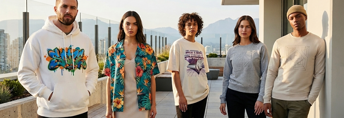 Clothes category in the JetPrint print on demand catalog