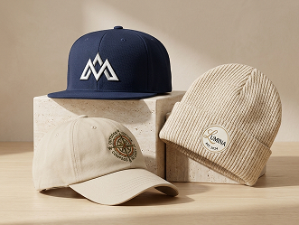 Embroidered baseball cap with custom logo